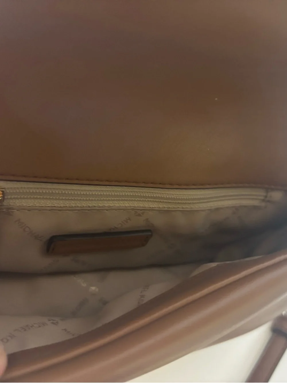 Michael Kors Brown Crossbody with Gold Tone Lock